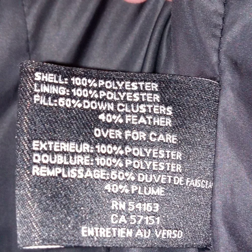 Cole Haan Black Women's Down Coat Jacket with Knit Collar size Large - Picture 9 of 12